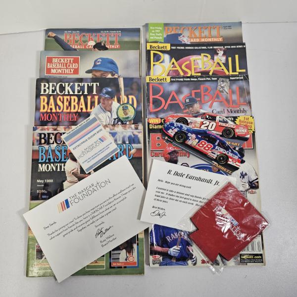 Vintage Beckett Baseball Card Monthly Magazines 1988-1997 With NASCAR Memorabilia