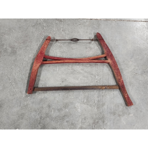 Antique Bucksaw - Red Stained - Good Condition!