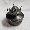 Image 2 : Vintage Brass Wall Mount Kerosene Oil Lamp with Glass Chimney and Reflector Bracket