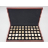 Image 1 : Beautiful Collection of 50 Gold-Plated U.S. State Quarters from 1999-2008 in Wooden Display Case 
