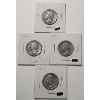 Image 1 : United States 1942, 1944, 1951, 1956 90% Silver Washington Quarters - Face Value: $1.00