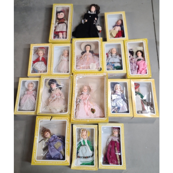 Large Assortment Of Vintage Lady Effanbee Collectible Porcelain Dolls