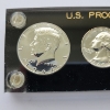 Image 2 : 1964 United States Proof Set Including 90% Silver Half Dollar, Quarter, & Dime