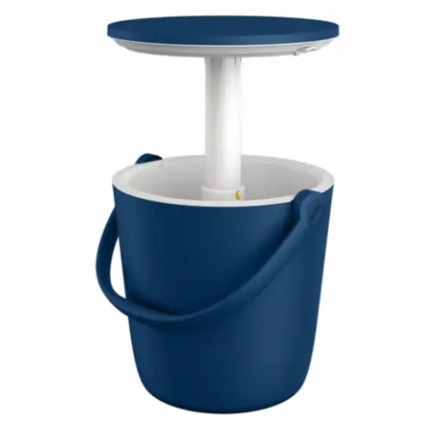 Keter Go Bar 4.2-Gallon Drinks Cooler with Handle & Pop-Up Table, Midnight Blue