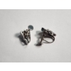 Image 4 : Gorgeous 14K White Gold Art Deco Style Earrings With Dimonds TW: 3.5g
