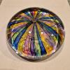 Image 1 : Fantastic Art Glass Creation In Shape Of Sea Urchin 5" Across by 1 1/2" High  Gorgeous Colors