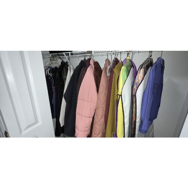 PICKUP IN NORTHFIELD - All Ladies Apparel Shown On Rack In Closet - See Pics 