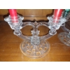 Image 5 : Group Lot - 3 Pcs - Superb "ROYAL BONN"  Hand Ptd Floral Vase & 2 Dbl Crystal Candle Holders