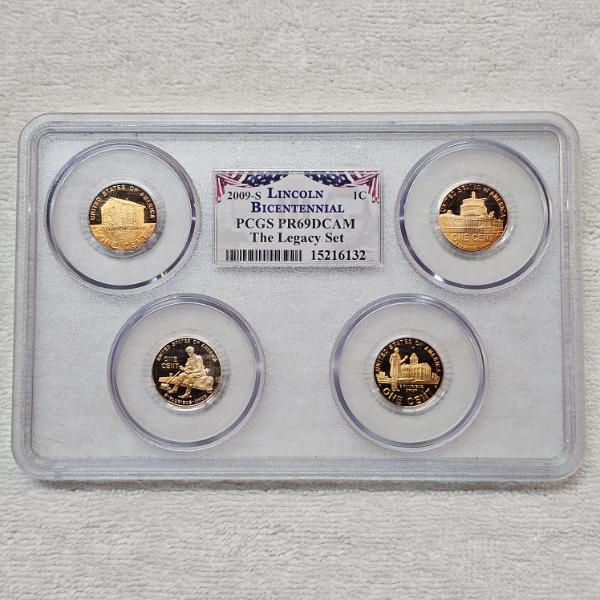 2009-S Lincoln Bicentennial "The Legacy Set" Professionally Graded and Certified by PCGS as PR69DCAM