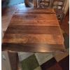 Image 3 : Louisville Home Pickup - Antique Solid Wood Drop Down Table & 2 Ladder Back Rattan Seat Chairs - EX!