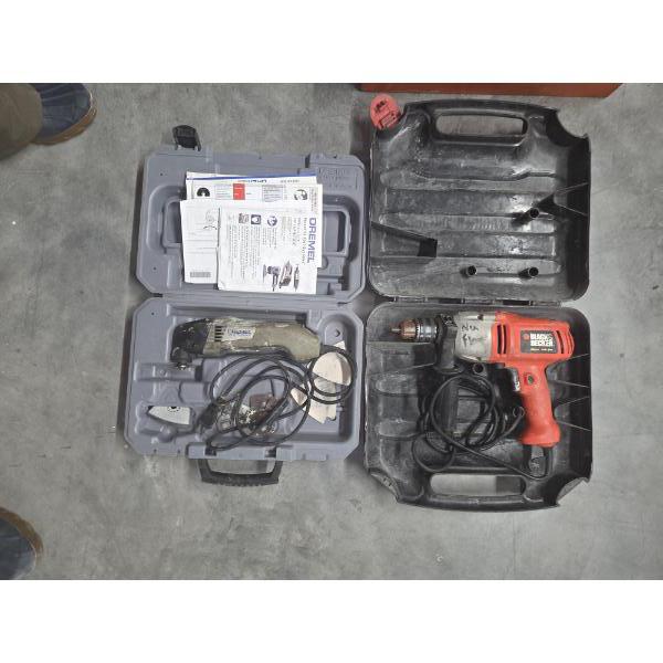 Black & Decker Drill And Dremmel Tool With Cases