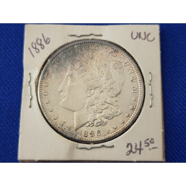 1886 Uncirculated 90% Silver Morgan Dollar