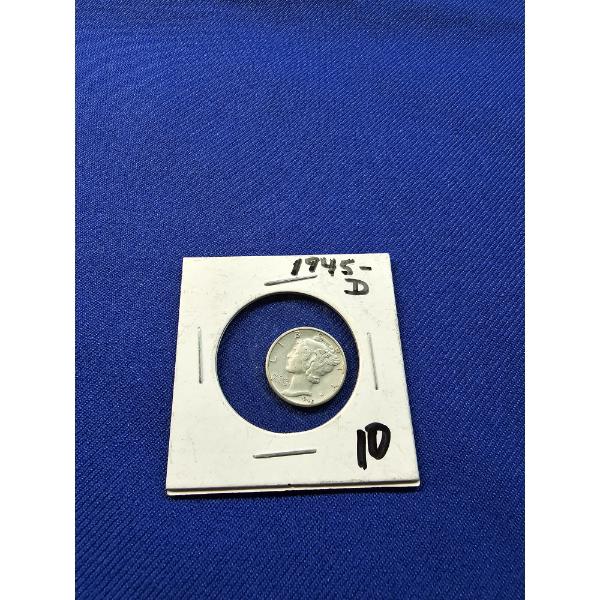 1945- D Mercury Dime - Winged Liberty Silver Dime