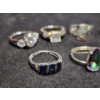 Image 9 : Beautiful Sterling Silver Rings Ft. Citrine, Black Sapphire & Rainbow Topaz - Total Weight of 22.5 G