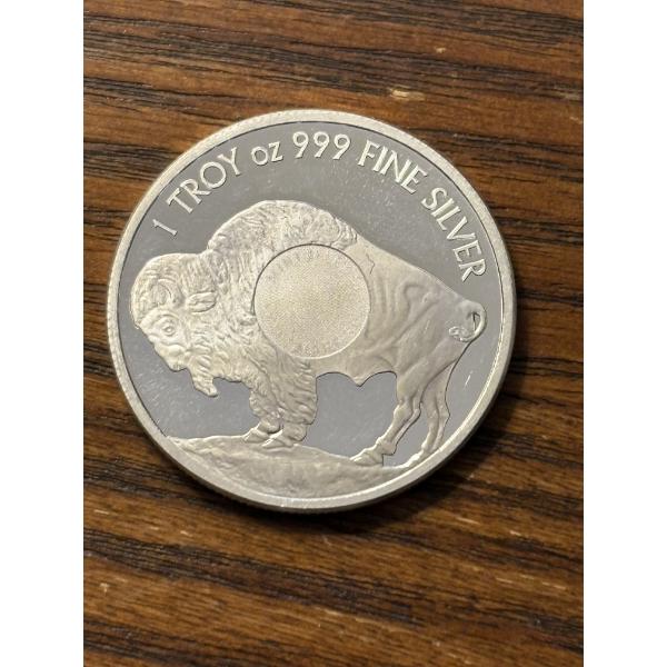  1Troy oz .999 fine silver buffalo round - Indian Head SMI - Liberty