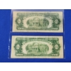 Image 6 : x2 United States $2 Red Seal Notes: 1928 G & 1928 D - Very Good - In Protective Sleeves