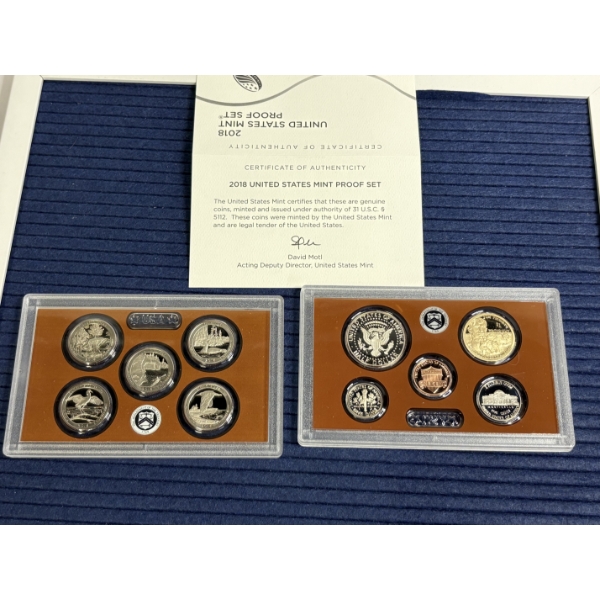 2018 U.S. Mint Proof Set with COA - Face Value $6.91