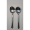 Image 1 : (2) Fine Arts Sterling Silver Co. Sterling Soup Spoons With "Processional" Pattern - Weight: 71.5g