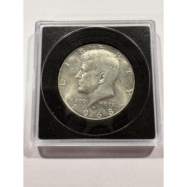 1968 United States Kennedy 40% Silver Half Dollar In Holder - Exceptional Coin