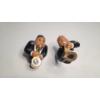 Image 1 : Vintage Ceramic Jazz Player Salt & Pepper Shaker Set From Clay Art