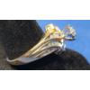 Image 3 : Women's 10K Yellow/White Gold Ring With Genuine Diamonds 1/3 Carat - Size 9 - Weight: 5.2g