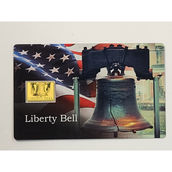 U.S Liberty Bell 1/1000 Oz .999 Fine Gold In Collectible Assay Card 