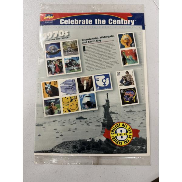 1970's United States Postage Stamps - Set Includes Rare Pittsburgh Steeler Stamp - Mint Condition 