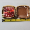 Image 6 : Vintage Phinney Walker Folding Clock with Red & Gold-Tone Accents