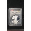 Image 3 : 2023-W PCGS PR70 DCAM First Day Of Issue 1 Oz Fine Silver American Eagle - Signed By Emily Damstra 