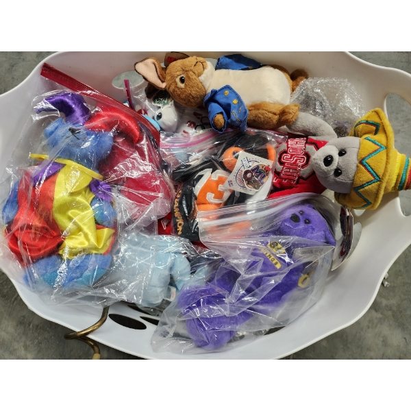 Large Assortment of Beanie Babies & Collectible Plushies Ft. Ohio State, MLB & More!