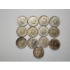 Image 1 : Lot of 13 Assorted Year Kennedy Half Dollars 1966-1969 FV: $6.50