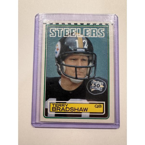 1983 Topps Terry Bradshaw Steelers Football Card - Mint Condition