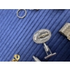 Image 6 : Lot of Assorted Costume Jewelry - Cuff Links - Rings - Cool Earrings - Geniuine Pewter Small Dish