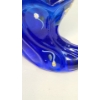 Image 4 : Vintage Fenton Cobalt Blue Hand Painted Artist Signed Glass Shoe