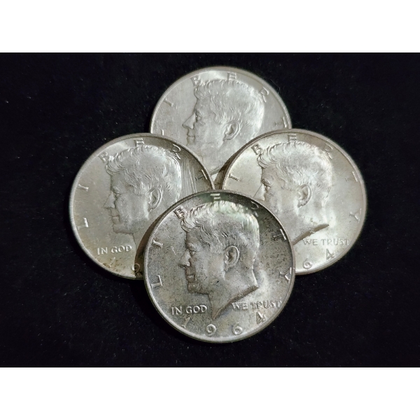 $2.00 Face Value in 90% Silver 1964 Kennedy Half Dollars