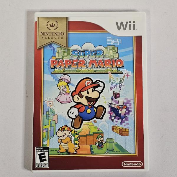Nintendo Wii - Super Paper Mario Video Game Complete In Case With Manual