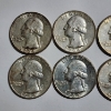 Image 2 : Eight Assorted 1964 United States Washington 90% Silver Quarters ~ $2.00 Face Value