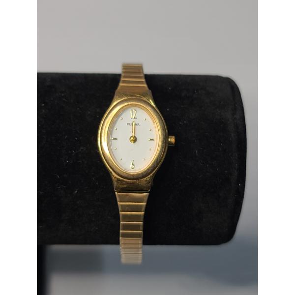 Women's Pulsar V501-X230 Japanese Quartz Dress Watch With Extra Large Band - Untested