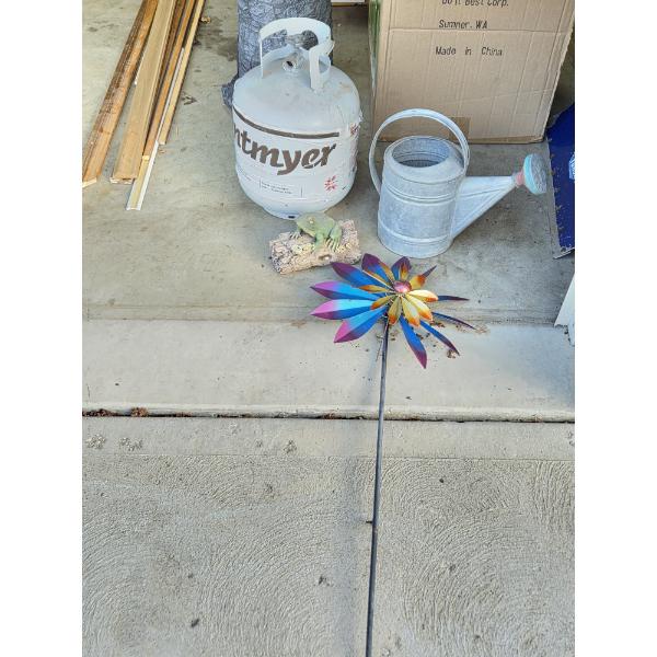 PICKUP IN CANTON - Propane Tank, Watering Can And Garden Decor 