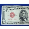 Image 2 : Series of 1928- D Red Seal $5 Legal Tender Note, Great Condition! 