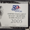 Image 2 : United States Mint 2005 50 State Quarters Silver Proof Set in Original Packaging!