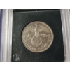 Image 6 : 1934 German 90% Silver 5 Reichsmark Coin in Slab Protector With German Nazi Stamp & Added Info Card