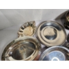 Image 3 : Large Assortment - OVER 8 POUNDS - of Silverplated Flatware, Trays, and Bowls
