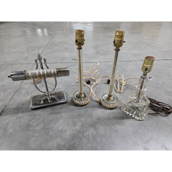 Collection Of Four Elegant Vintage Table Lamps