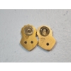 Image 3 : x2 Vintage "Montis Unionis" 10K Gold Pins with Gold-Filled Back Piece - TW: 4.4g