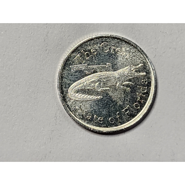 The Great State of Florida 1 Gram Gator .999 Fine Silver Round