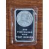 Image 1 : Five Troy Ounce Bar .999 Fine Silver in Plastic Featuring Indian Buffalo Design 