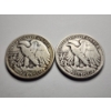 Image 4 : Two Walking Liberty 90% Silver Half Dollars ~ 1943 & 1945 ~ $1.00 Face Value