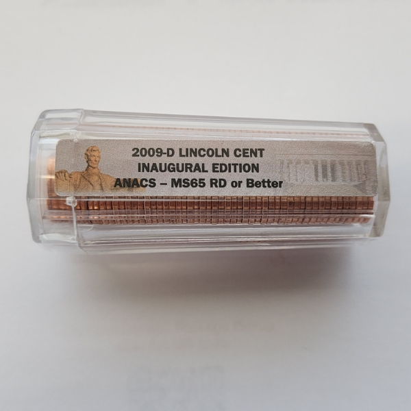 SEALED ANACS MS65 RD or BETTER Tube of 2009-P Lincoln Cents Inaugural Edition