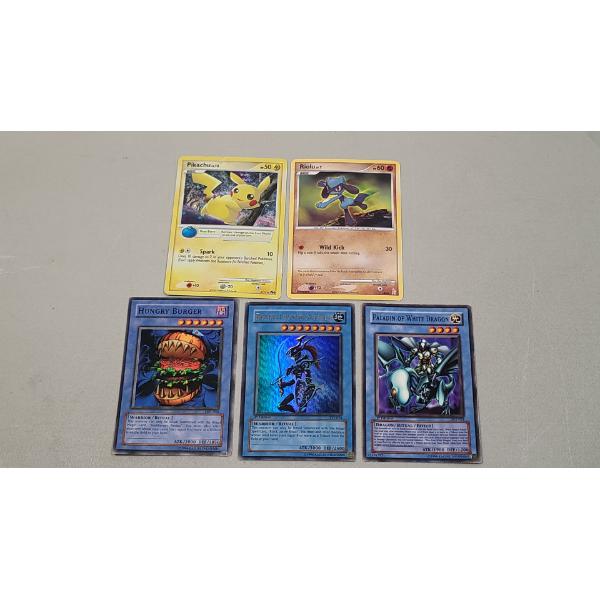 (5) Assorted Pokémon & Yu-Gi-oh Trading Cards